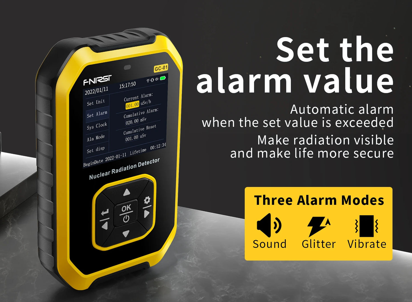 GC-01 Geiger Counter – Radiation Detector for Paranormal Energy & Ghost Hunting