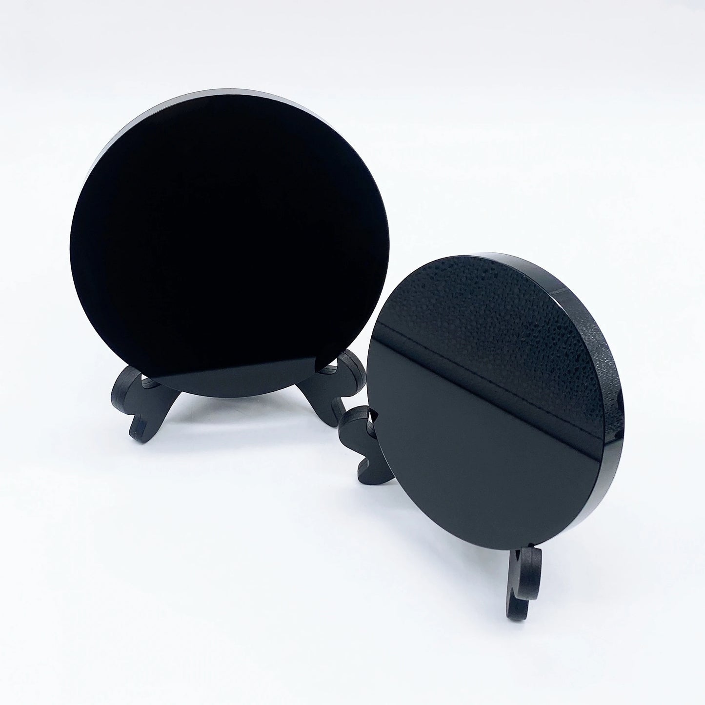 Black Obsidian Scrying Mirror – Crystal Divination & Paranormal Tool