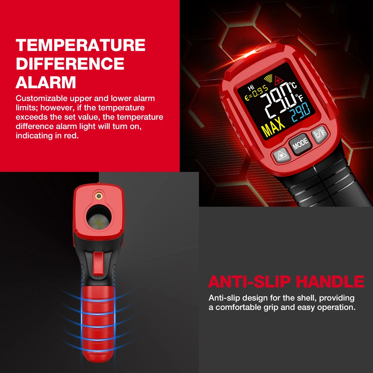 HABOTEST HT650 Digital Infrared Thermometer – Ghost Hunting & Paranormal Detection IR Temp Gun