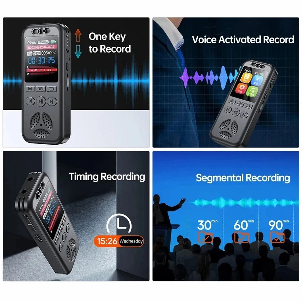 Digital Voice Recorder SU7 | Voice-Activated Audio Recorder with Noise Reduction, MP3 Playback & 560 Hours Recording Capacity