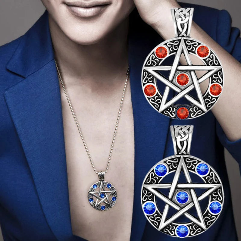 Pentagram Necklace – Supernatural Five-Pointed Star Pendant Gothic Jewelry for Men & Women