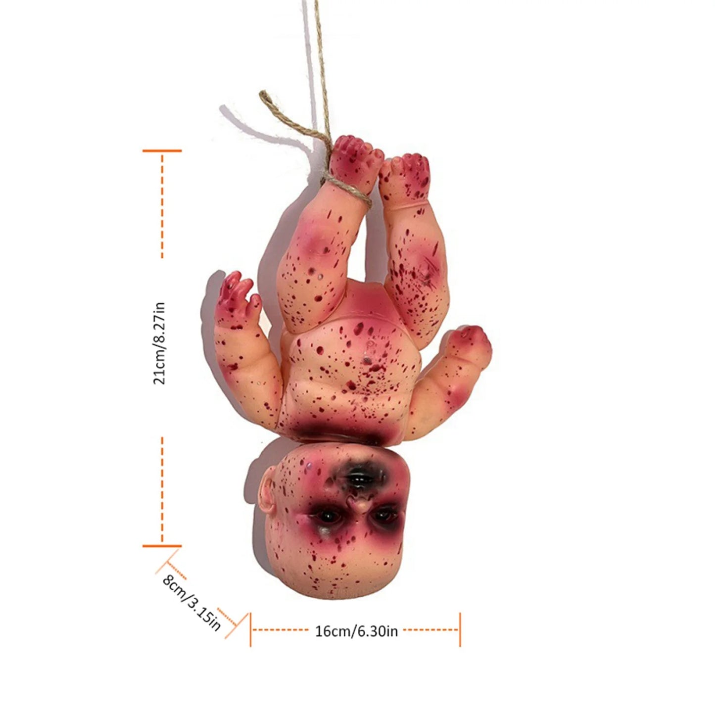 Halloween Hanging Ghost Doll – Creepy Haunted House Decoration & Paranormal Party Prop