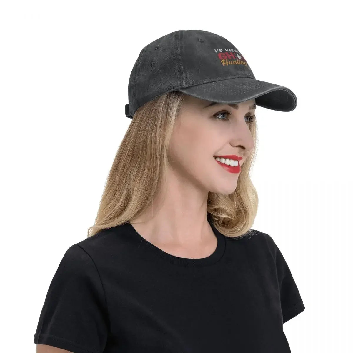 "I’d Rather Be Ghost Hunting" Baseball Cap – Paranormal Investigator Snapback Hat