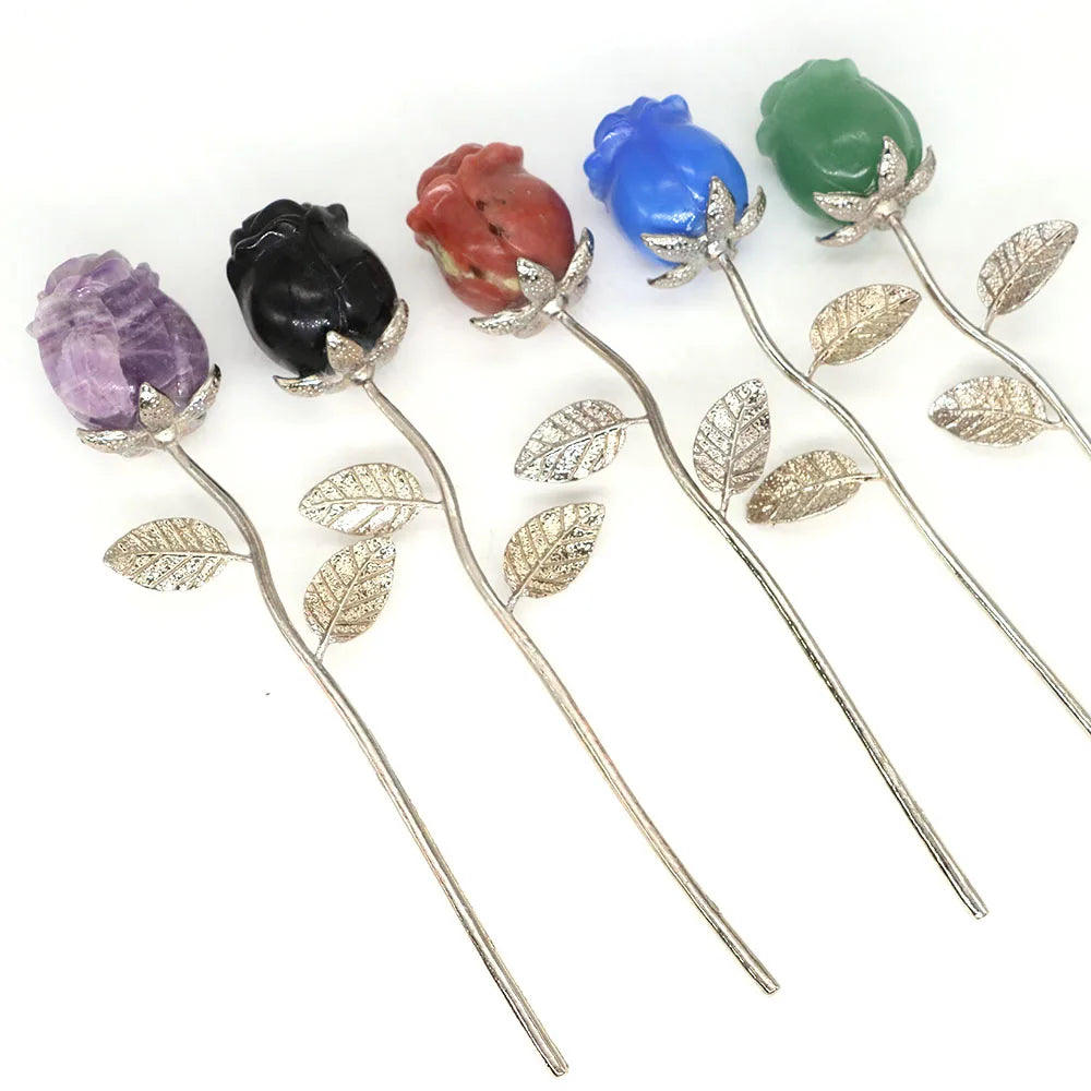 Amethyst Crystal Carved Rose – Gemstone Flower for Healing & Spiritual Energy