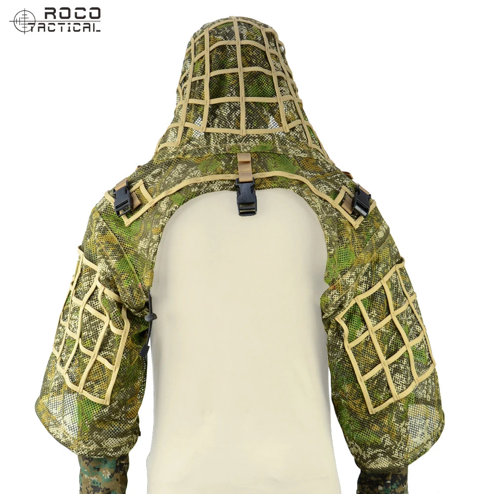 Tactical Ghillie Suit Hoodie – Lightweight Camouflage Sniper Jacket for Airsoft, Hunting & Ghost Recon