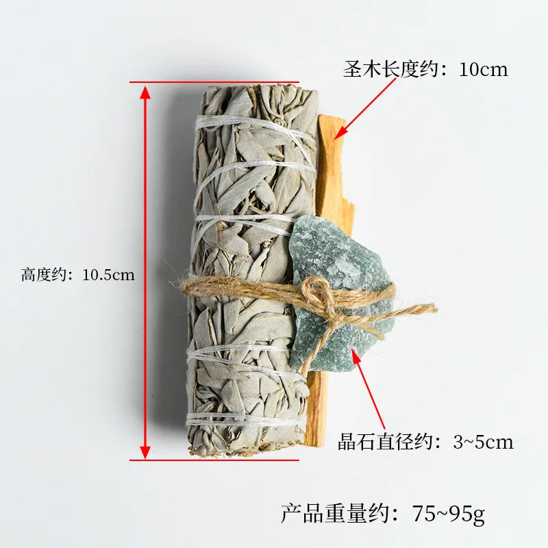 White Sage & Palo Santo Smudging Kit – Energy Cleansing & Spiritual Purification Set