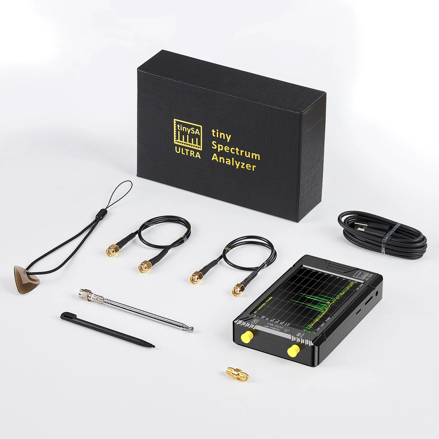 TinySA ULTRA 4" Spectrum Analyzer – 100kHz to 5.3GHz Paranormal EMF Detector & RF Signal Tester