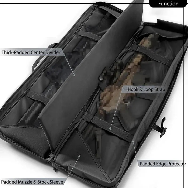 Waterproof Tactical Rifle Case Backpack – 42/46 Inch Carbine Airsoft Hunting Gun Bag with Shoulder Straps