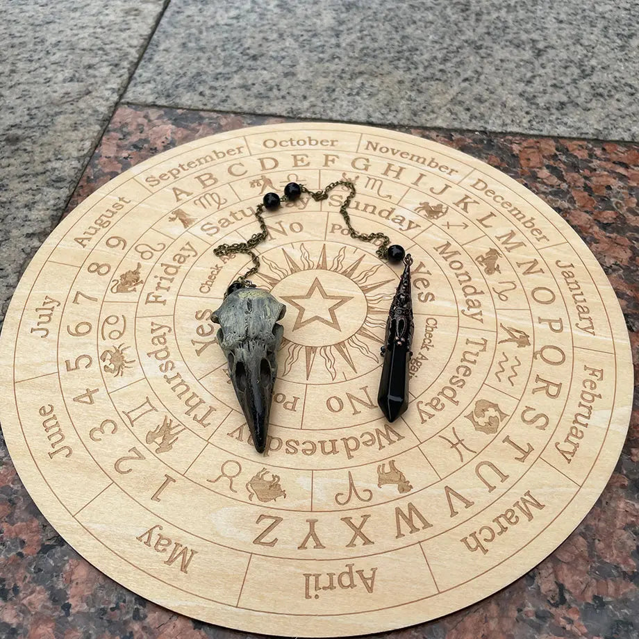 Black Obsidian Crystal Pendulum – Spiritual Dowsing & Paranormal Divination Tool