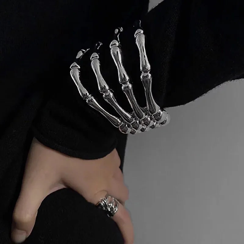 Unisex Gothic Ghost Claw Skull Bracelet – Punk Rock Hip-Hop Cuff Jewelry