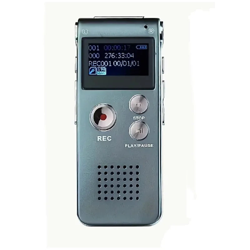 Multifunctional Rechargeable 8GB 650HR Digital Audio Voice Recorder Dictaphone MP3 Player