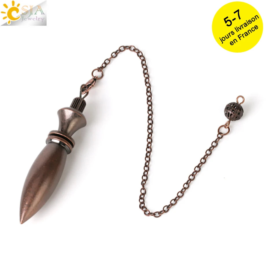 Brass Metal Pendulum for Divination & Dowsing – CSJA Fortune-Telling Tool