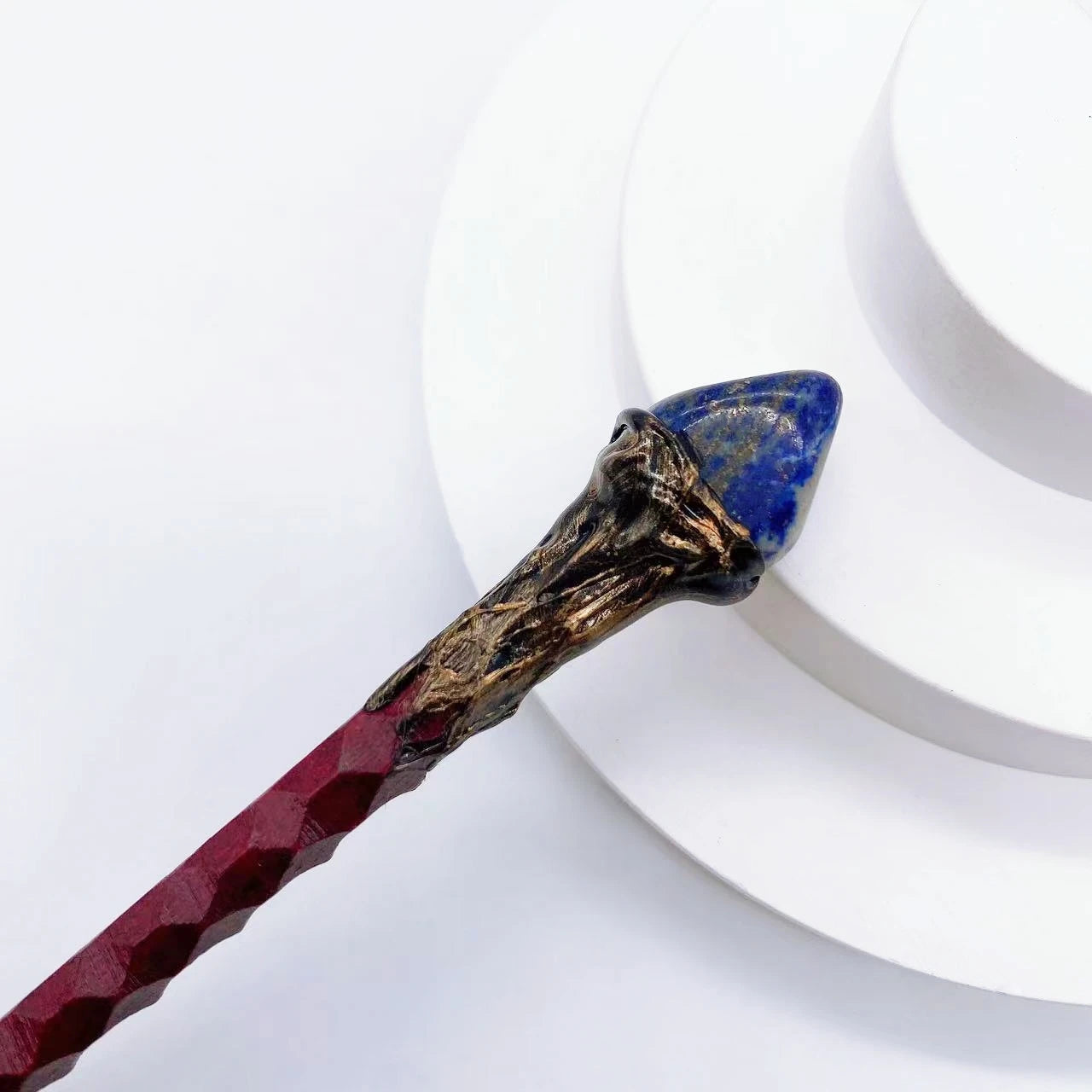 19cm Natural Crystal Wand – Amethyst, Tiger Eye, Labradorite & Red Agate