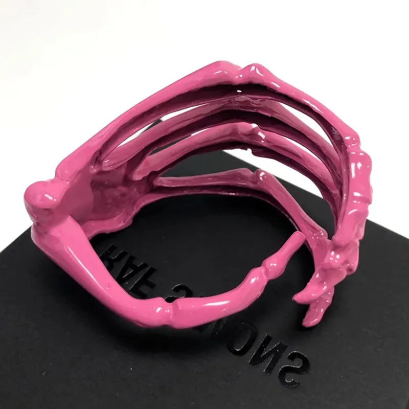 Unisex Gothic Ghost Claw Skull Bracelet – Punk Rock Hip-Hop Cuff Jewelry
