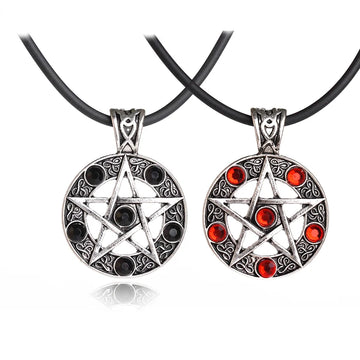 Gothic Pentagram Necklace – Supernatural Five-Pointed Star Wicca Pagan Pendant Jewelry for Men & Women