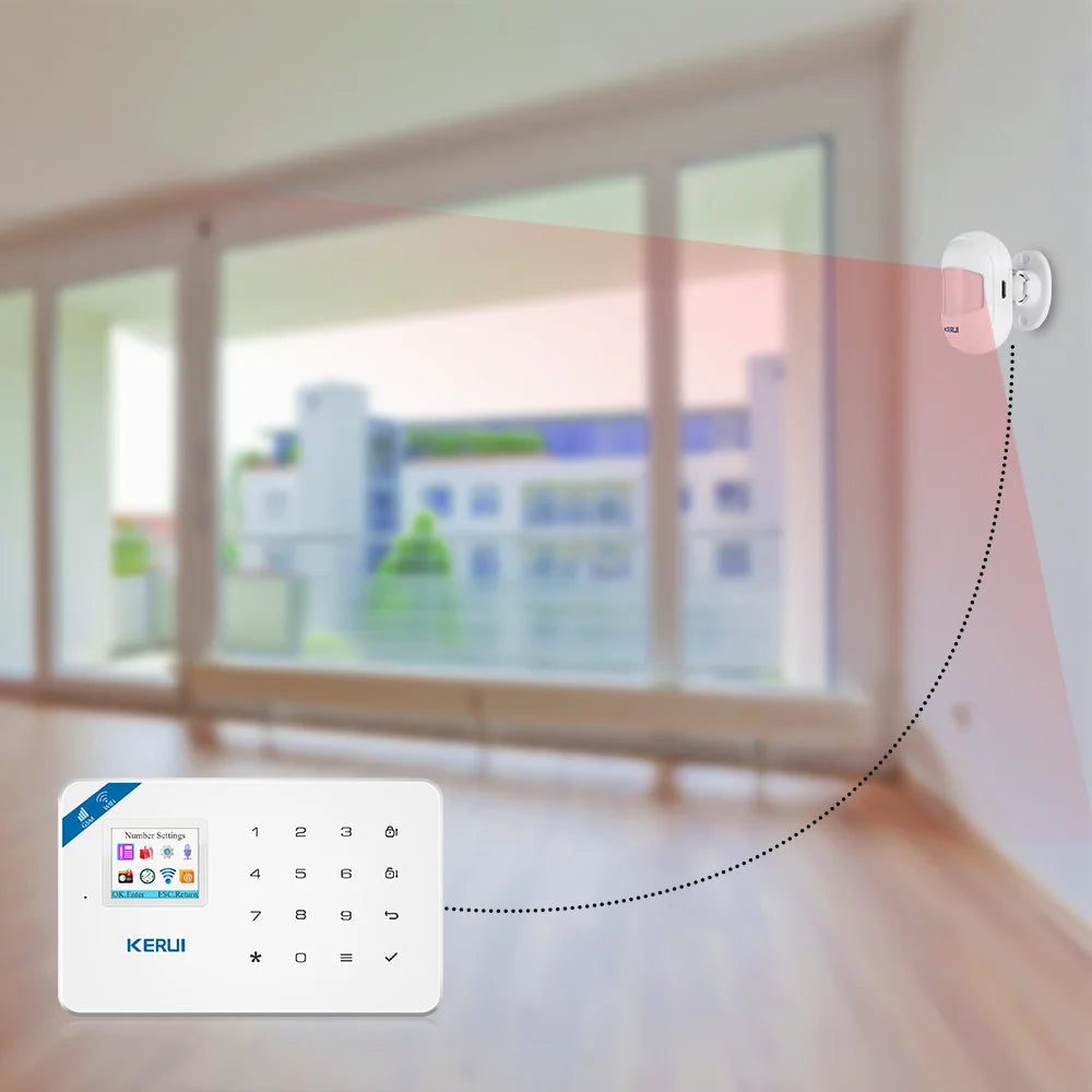 KERUI HW10 Wireless PIR Motion Detector – Mini Infrared Alarm Sensor with Magnetic Swivel Base for Home Security System