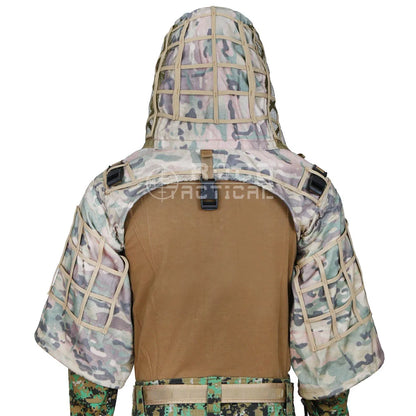 Tactical Ghillie Suit Hoodie – Lightweight Camouflage Sniper Jacket for Airsoft, Hunting & Ghost Recon