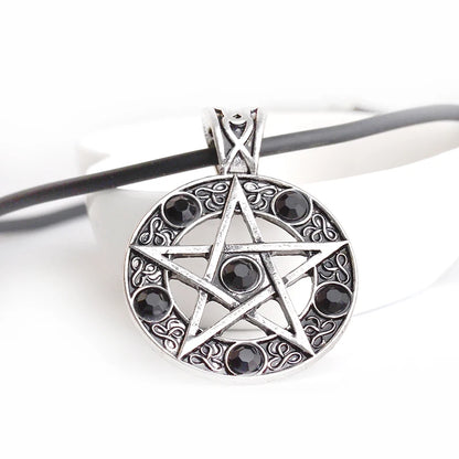 Gothic Pentagram Necklace – Supernatural Five-Pointed Star Wicca Pagan Pendant Jewelry for Men & Women