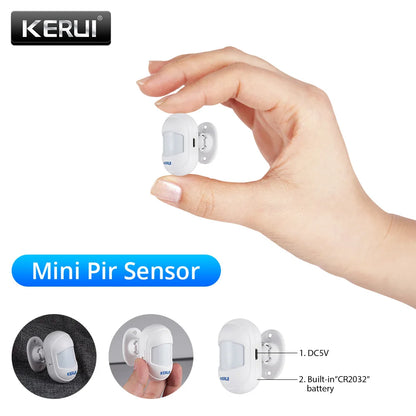 KERUI HW10 Wireless PIR Motion Detector – Mini Infrared Alarm Sensor with Magnetic Swivel Base for Home Security System