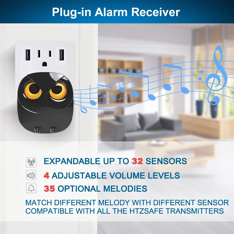 HTZSAFE Wireless Driveway Security Alarm – PIR Motion Detector for Ghost Hunting & Home Security