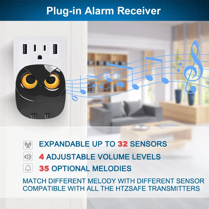 HTZSAFE Wireless Driveway Security Alarm – PIR Motion Detector for Ghost Hunting & Home Security