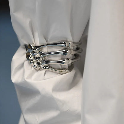 Unisex Gothic Ghost Claw Skull Bracelet – Punk Rock Hip-Hop Cuff Jewelry