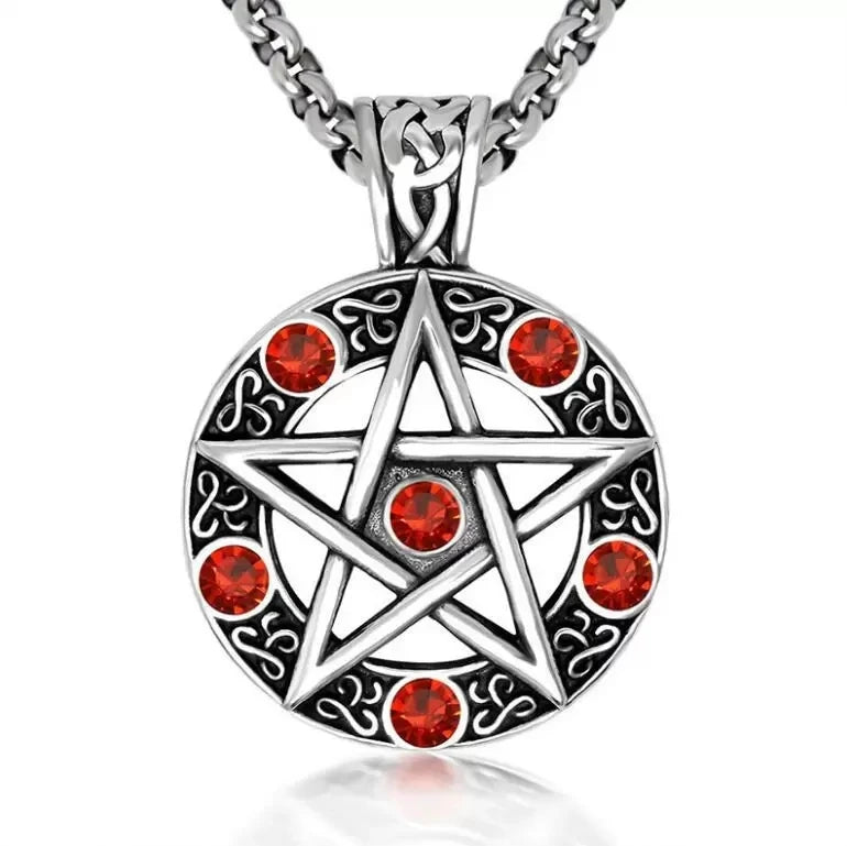 Pentagram Necklace – Supernatural Five-Pointed Star Pendant Gothic Jewelry for Men & Women