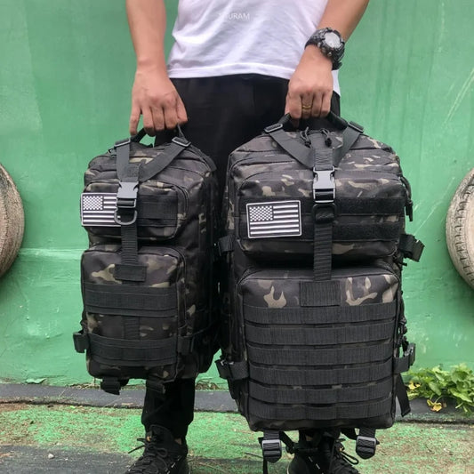 Waterproof Tactical Backpack – 25L/50L Nylon Rucksack for Hunting, Camping, Hiking & Outdoor Survival Gear
