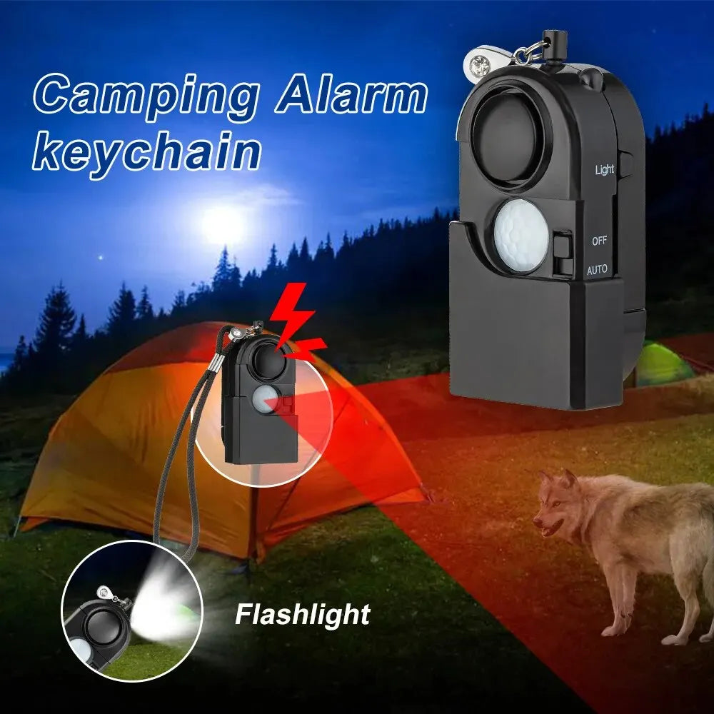 KERUI Mini Motion Detector Alarm – 120DB Siren & SOS LED Light for Ghost Hunting & Security