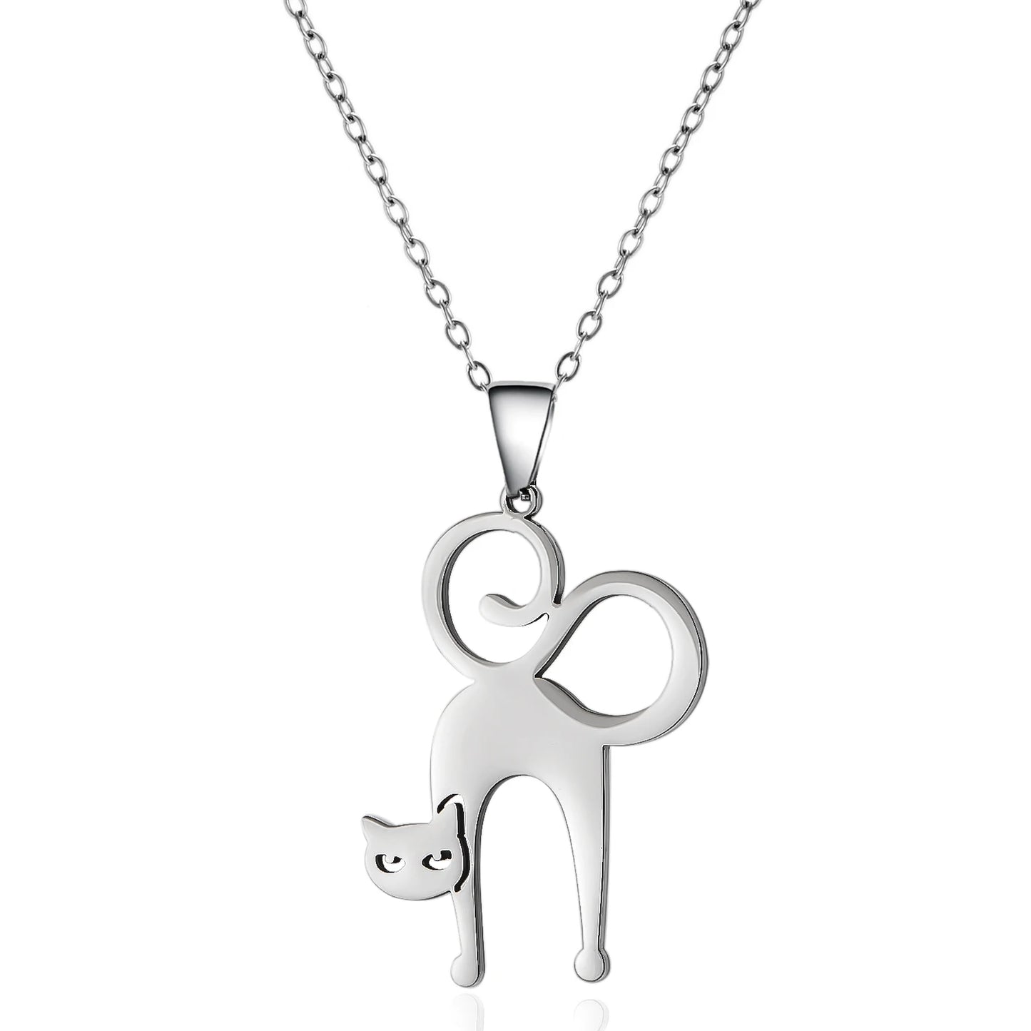 Halloween Pendant Necklace – Stainless Steel Black Cat, Ghost, Spider & Pumpkin Charm | Gothic Friendship Jewelry Gift