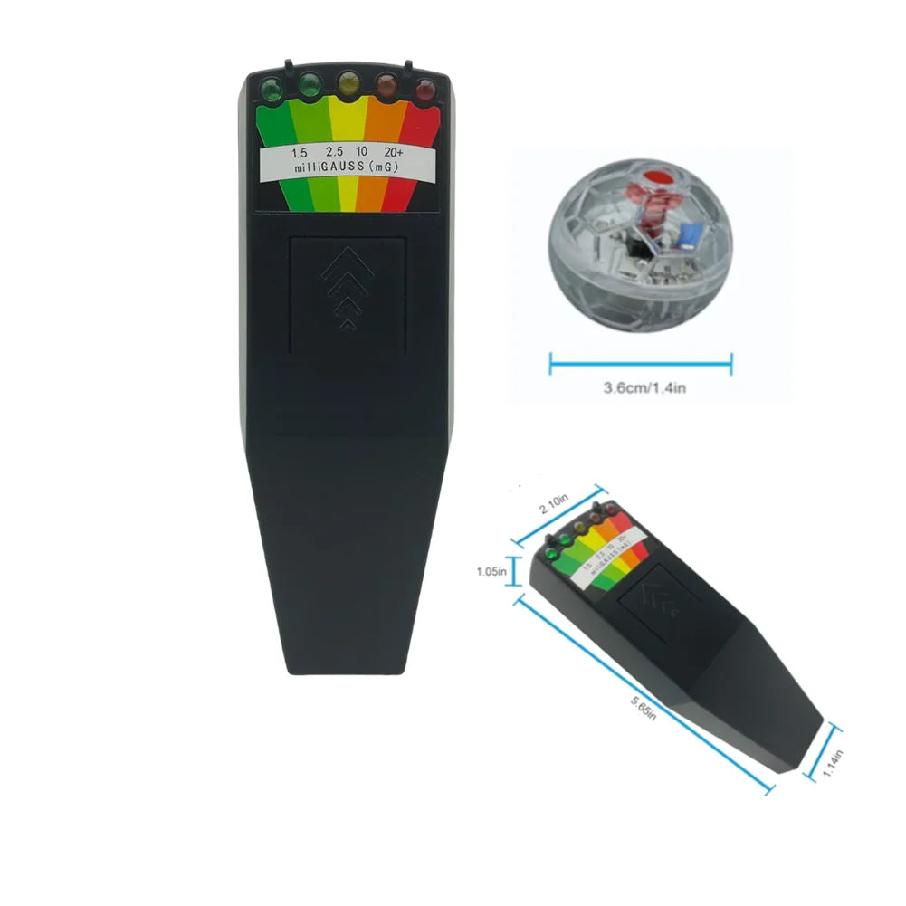 Ghost Hunting EMF Kit – 5 LED EMF Meter + 4 Motion Light Balls