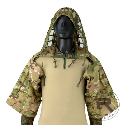 Tactical Ghillie Suit Hoodie – Lightweight Camouflage Sniper Jacket for Airsoft, Hunting & Ghost Recon