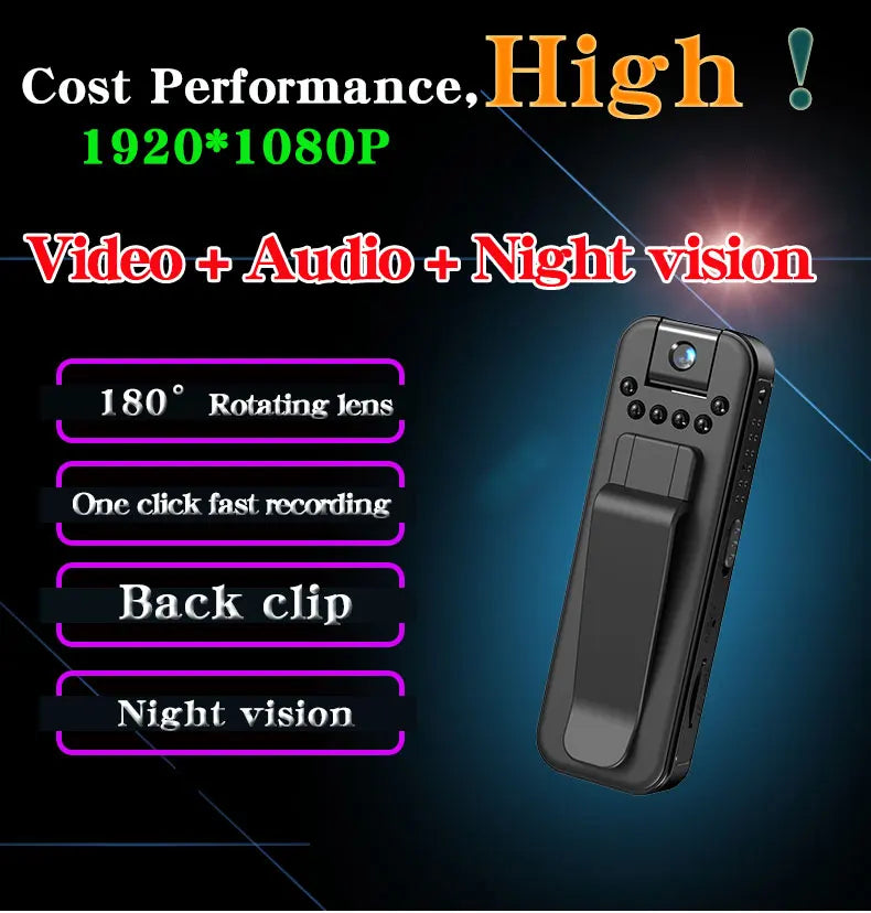 Mini HD Night Vision Camera – Portable Ghost Hunting Camcorder
