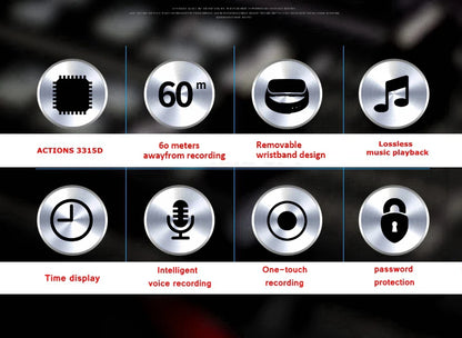 Mini Voice Recorder Watch – Discreet Audio Recording for Paranormal Investigations & Ghost Hunting