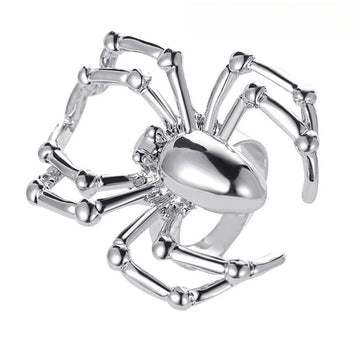 Halloween Spider Ring – Black & White Gothic Ghost Festival Jewelry