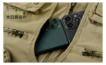 Men’s Tactical Vest – 14 Pocket Mesh Cargo Waistcoat for Hiking, Fishing & Outdoor Adventures | Lightweight Summer Jacket
