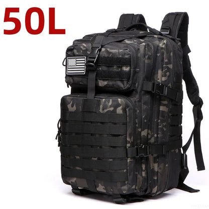 Waterproof Tactical Backpack – 25L/50L Nylon Rucksack for Hunting, Camping, Hiking & Outdoor Survival Gear