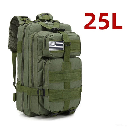 Waterproof Tactical Backpack – 25L/50L Nylon Rucksack for Hunting, Camping, Hiking & Outdoor Survival Gear