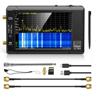 TinySA ULTRA 4" Spectrum Analyzer – 100kHz to 5.3GHz Paranormal EMF Detector & RF Signal Tester