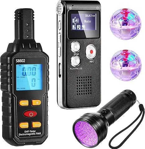 Ghost Hunting Kit – EMF Meter, EVP Recorder, Spirit Box & UV Flashlight for Paranormal Investigations