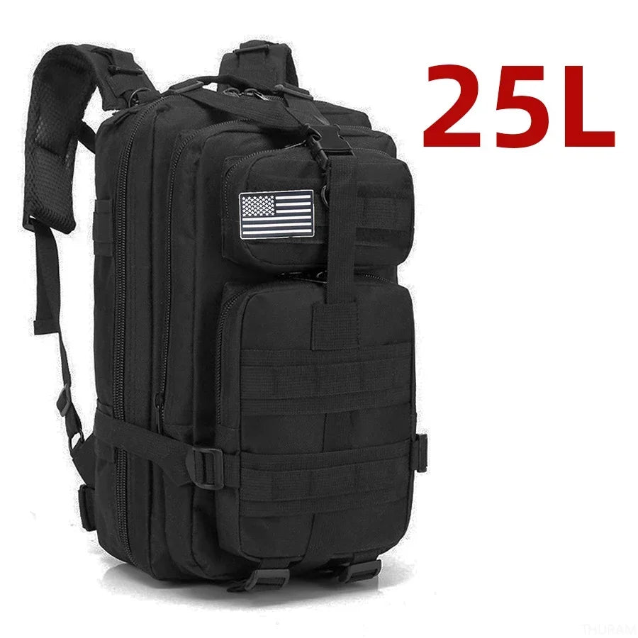 Waterproof Tactical Backpack – 25L/50L Nylon Rucksack for Hunting, Camping, Hiking & Outdoor Survival Gear