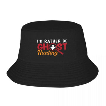Ghost Hunter Bucket Hat | Custom ‘I’d Rather Be Ghost Hunting’ Hat – Beach & Western Style Cap for Men & Women