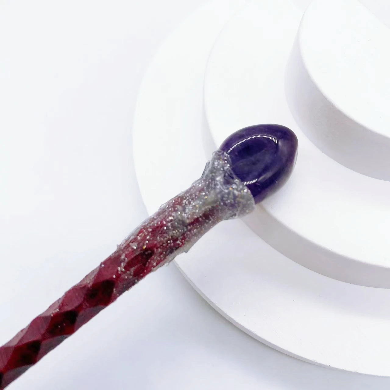 19cm Rose Quartz Crystal Wand – Witchcraft, Reiki Healing & Spiritual Energy Tool