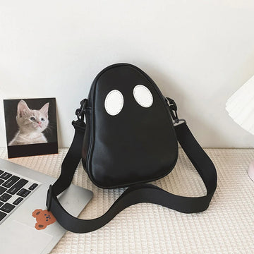 Ghost Funny PU Leather Shoulder Bag – Cute Devil Crossbody Handbag for Women & Travel