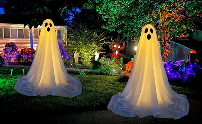 Glowing LED Skeleton Ghost – Halloween Standing Decoration with Remote Control