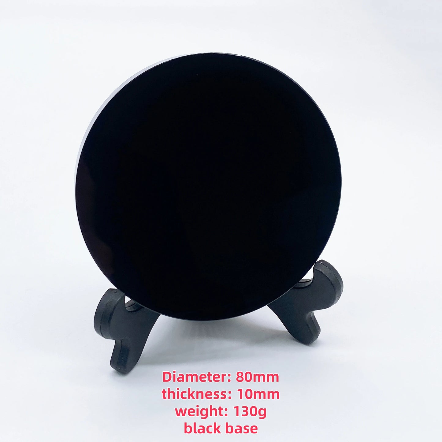 Black Obsidian Scrying Mirror – Crystal Divination & Paranormal Tool