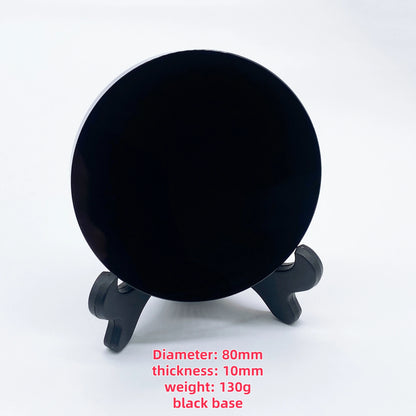 Black Obsidian Scrying Mirror – Crystal Divination & Paranormal Tool