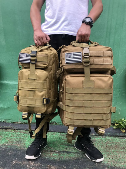 Waterproof Tactical Backpack – 25L/50L Nylon Rucksack for Hunting, Camping, Hiking & Outdoor Survival Gear