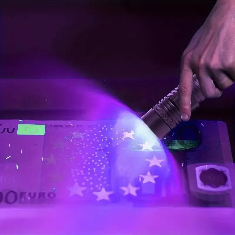 Zoomable UV Flashlight – 365/395nm Ultraviolet Torch for Ghost Hunting & Paranormal Investigations