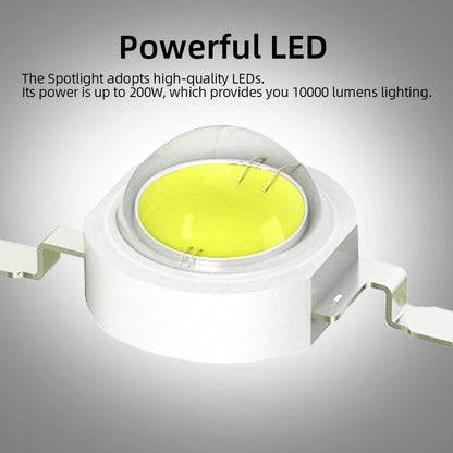 High Power LED Flashlight 200W – 10000lm Super Bright Torch for Ghost Hunting, Camping & Searchlight Use